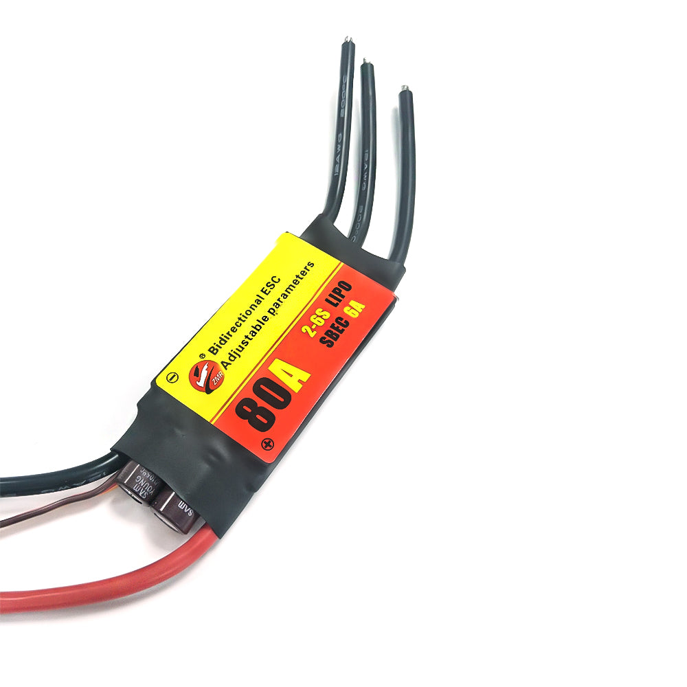 ZMR 12A/20A/30A/40A/60A/80A/100A Bidirectional Adjustable Brushless ESC for Remote Control Car Pneumatic Underwater Propeller