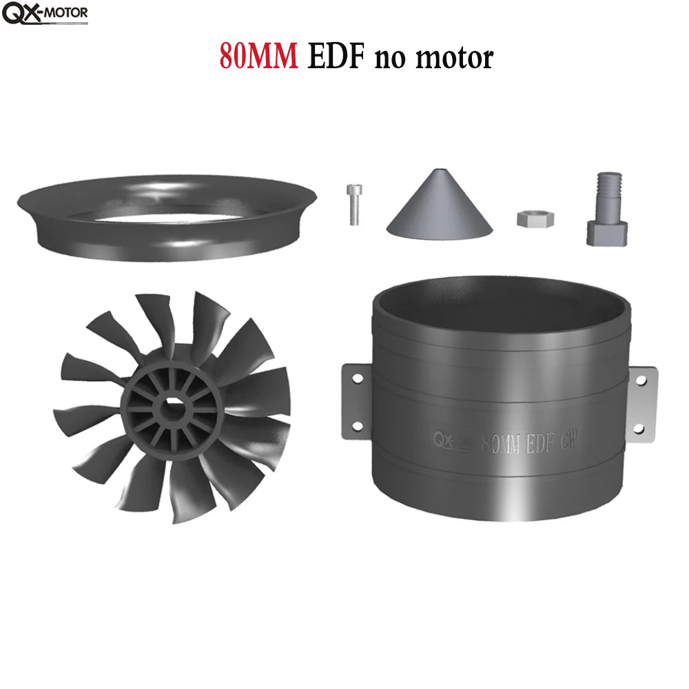 QX-MOTOR 80MM EDF no motor 12 Blades Ducted Fan For Remote Control Toy Parts