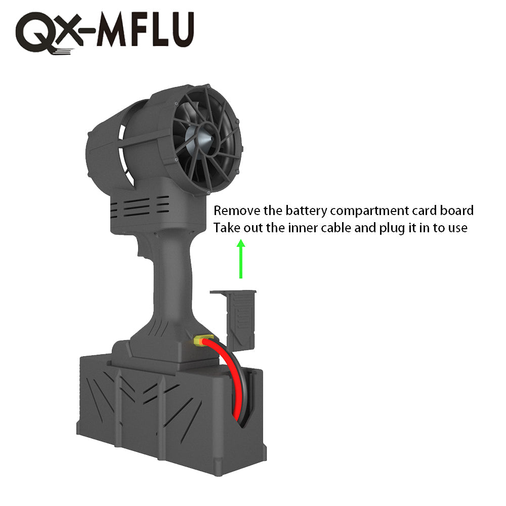 QX-MFLU 80mm 90mm new portable violent fan jet industrial aircraft, used for dust removal, water removal, and snow removal