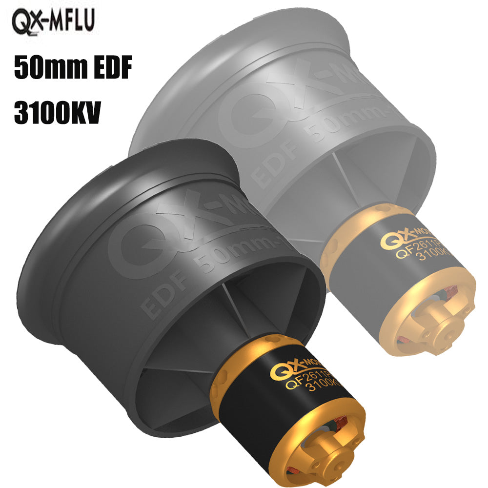 QX-MOTOR 50mm QF2611Pro 3100/3750KV (CW/CCW) EDF ducted fan with 12 blades for controlling toy parts