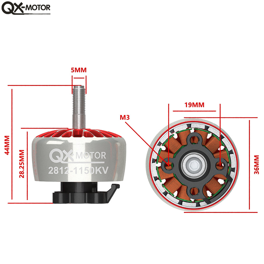 QX-MOTOR QX2812 Brushless Motor Black/White 900KV 1150KV for FPV Aircraft/Drones/Helicopters Remote Control Of Toy Parts