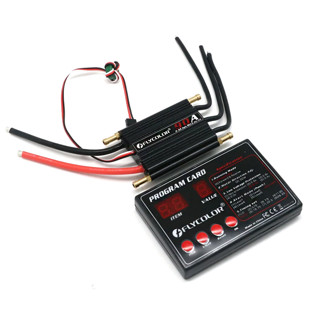 Flycolor Remote Control Ship Model Brushless ESC Waterproof 50A 70A 90A 120A 2-6S Lipo BEC 5.5V/5A With Progaming Card