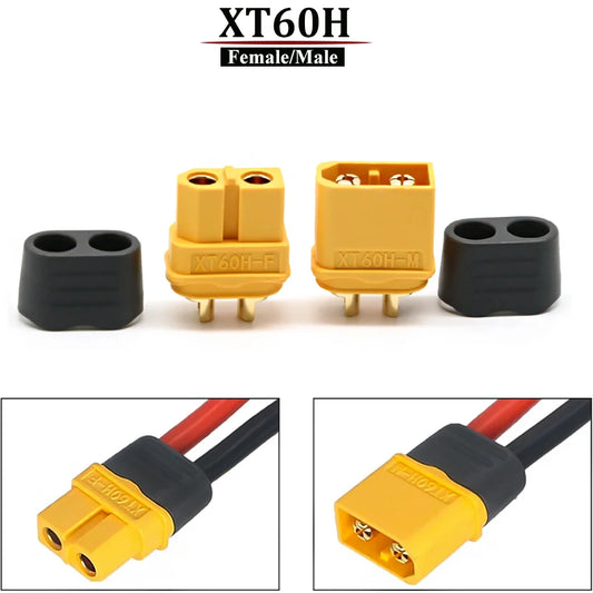 Amass 10/20/50 Pairs XT60H Bullet Connector Plug Upgrated of XT60 Sheath Female Male Gold Plated for Remote control toy parts