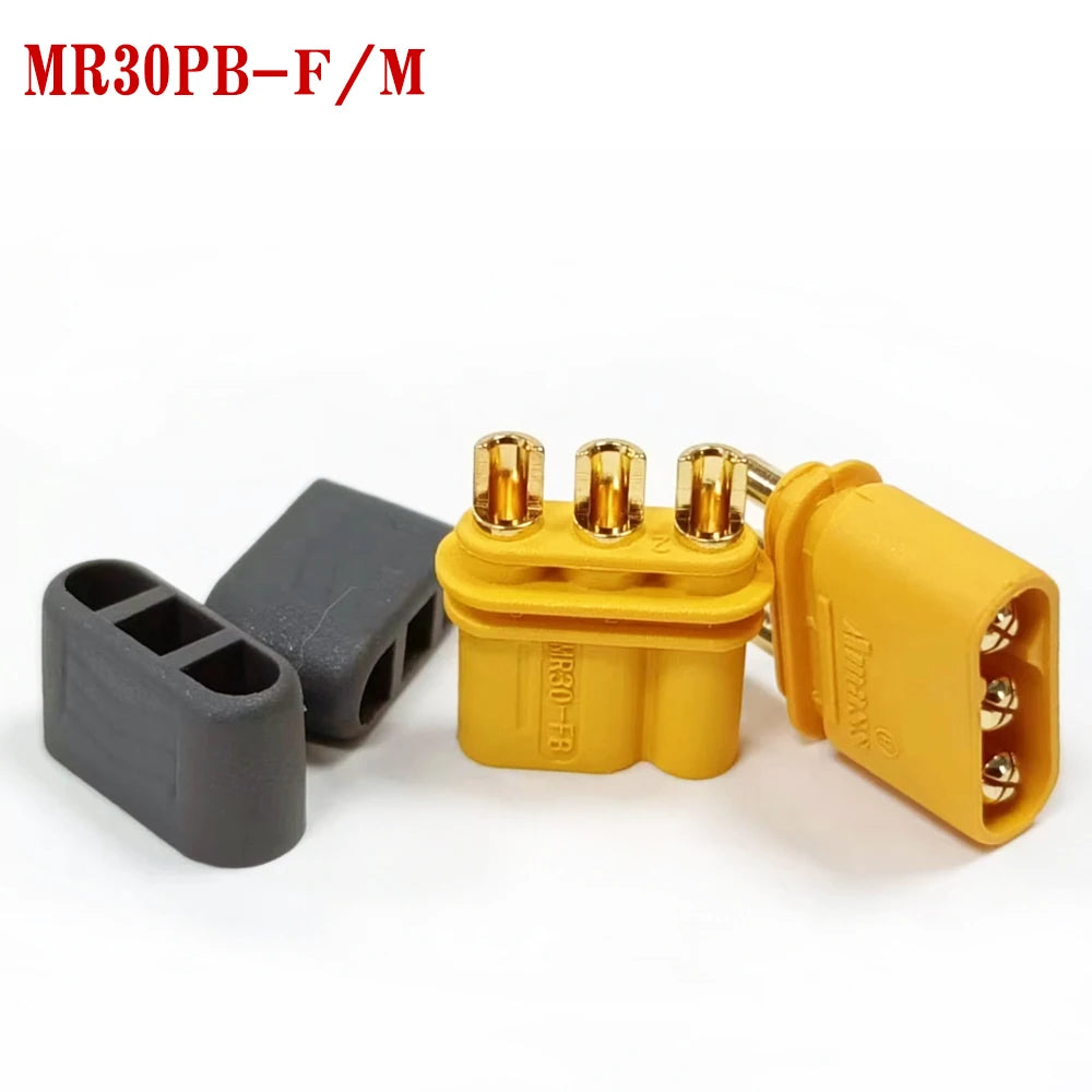 Amass MR30PB 10/20/50pairs Male / Female Connector Plugs with Sheath For RC Lipo Battery Remote Control Toy Accessories