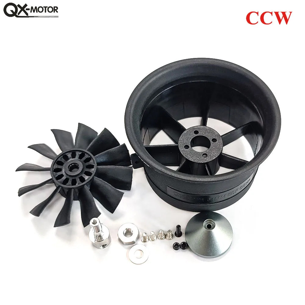 QX-MOTOR Upgraded version QF2822 12 Blades Ducted Fan CW CCW without Motor For 64MM EDF RC Remote Control Toy Parts Model Drone