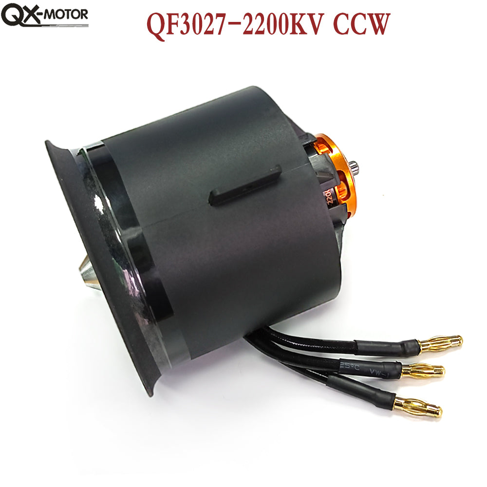 QX-Motor New 12 Blades Fan 70mm EDF QF3027 2200KV Brushless Motor CW CCW For Remote Control Toy