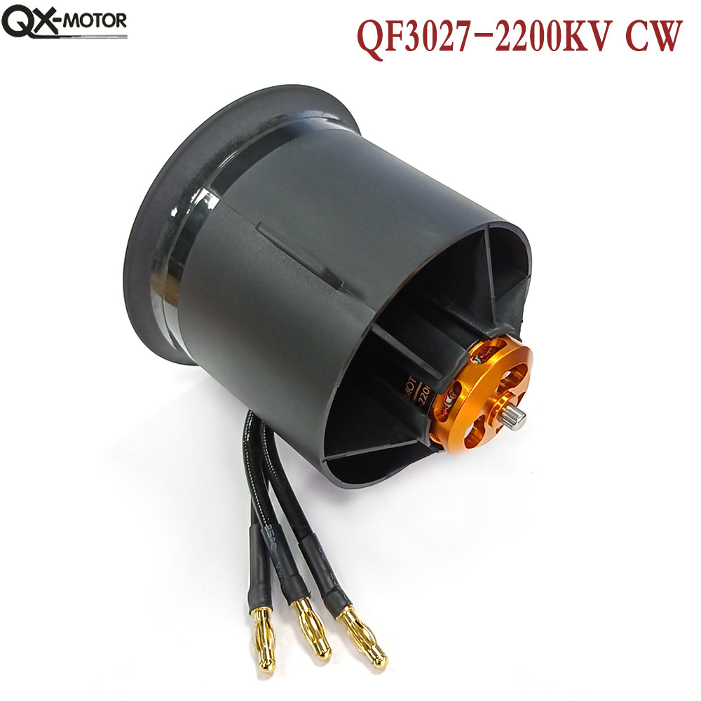 QX-Motor New 12 Blades Fan 70mm EDF QF3027 2200KV Brushless Motor CW CCW For Remote Control Toy