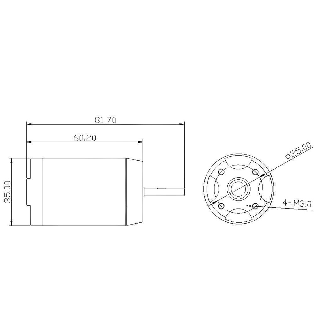 QX-MOTOR QF3748 / 3538 1000KV 2000KV Brushless Motor for 80mm EDF 12 Blades Ducted Fan CW / CCW Remote Control Toy Parts