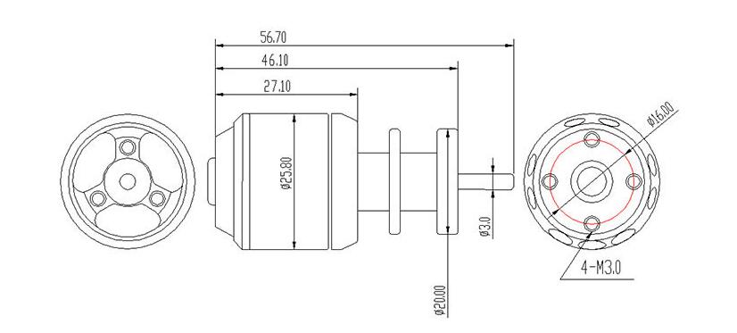 QX-MOTOR QF2611 3300KV 4000KV 4500KV 4600KV 5000KV brushless motor for 50mm 64mm EDF