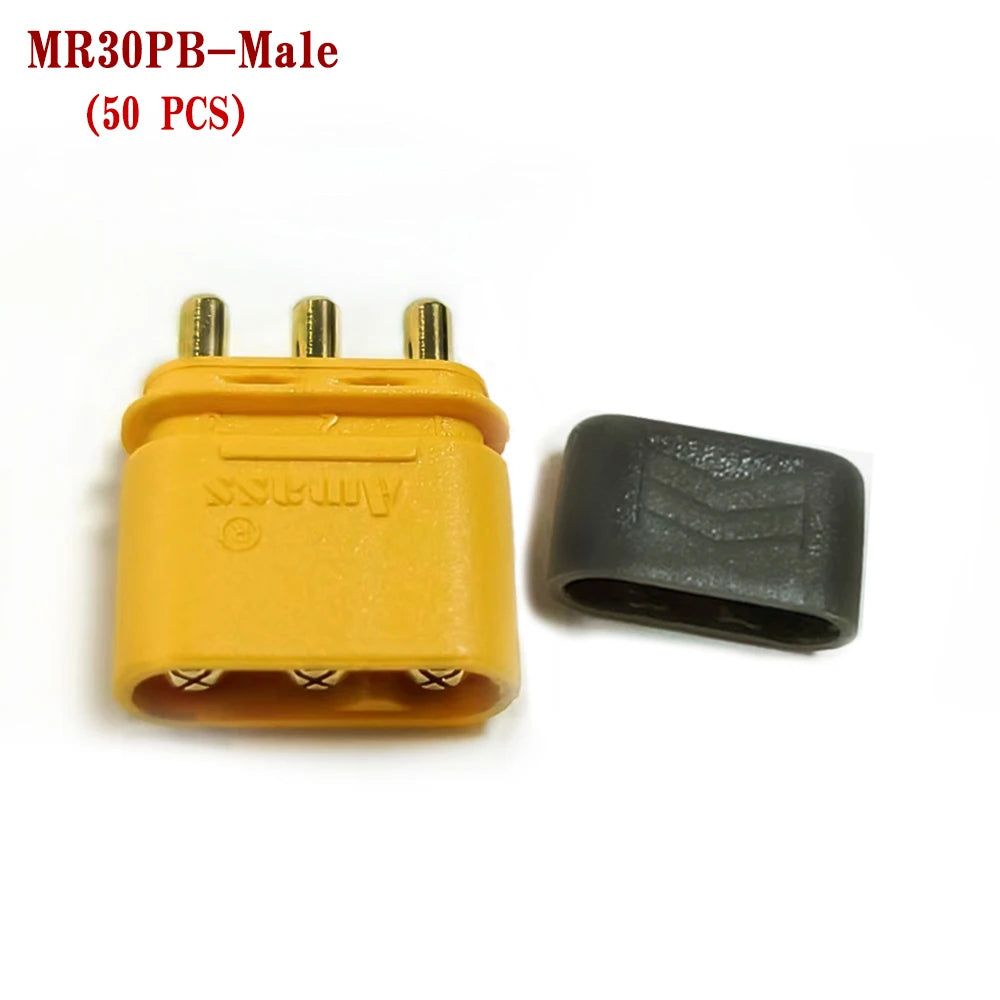 Amass MR30PB 10/20/50pairs Male / Female Connector Plugs with Sheath For RC Lipo Battery Remote Control Toy Accessories