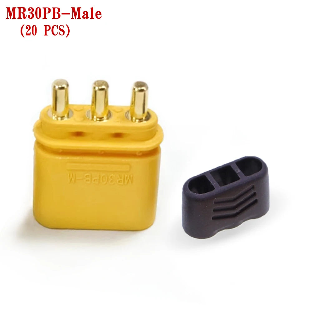 Amass MR30PB 10/20/50pairs Male / Female Connector Plugs with Sheath For RC Lipo Battery Remote Control Toy Accessories