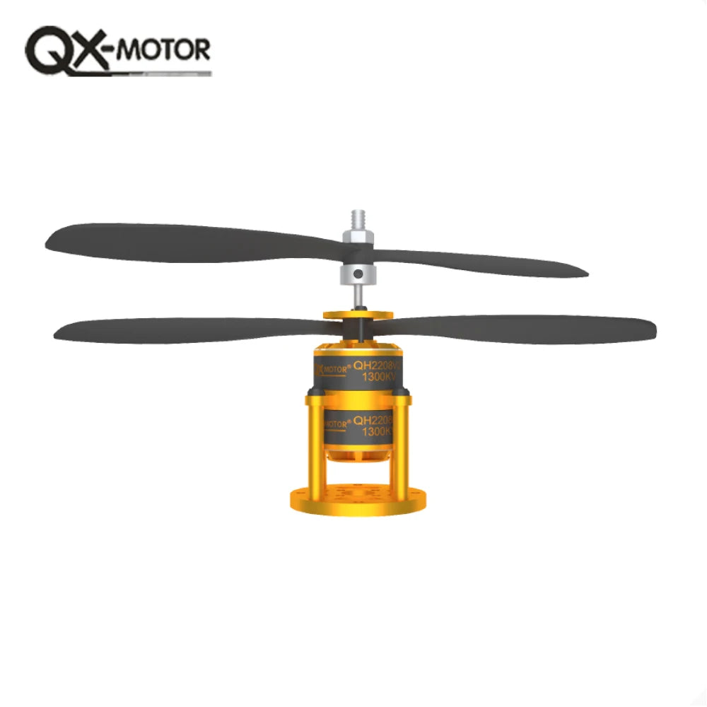 QX-MOTOR QH2208-V2 1300kv coaxial dual propeller brushless motor, paired with 8045 9047 propeller, suitable for toy accessories