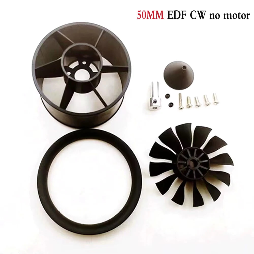 QX-MOTOR 30MM 50MM 64MM 70MM 80MM 90MM EDF no motor 6/12 Blades Ducted Fan For Remote Control Toy Parts