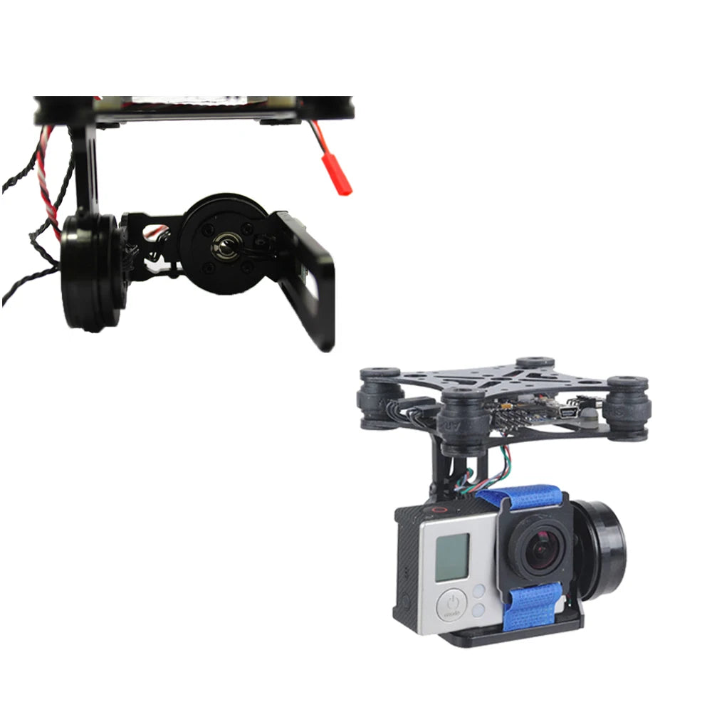 2-axis metal brushless gimbal 2208kv motor, BGC3.0 brushless control panel, suitable forGoPro Hero 3 4 F450  Aerial Photography