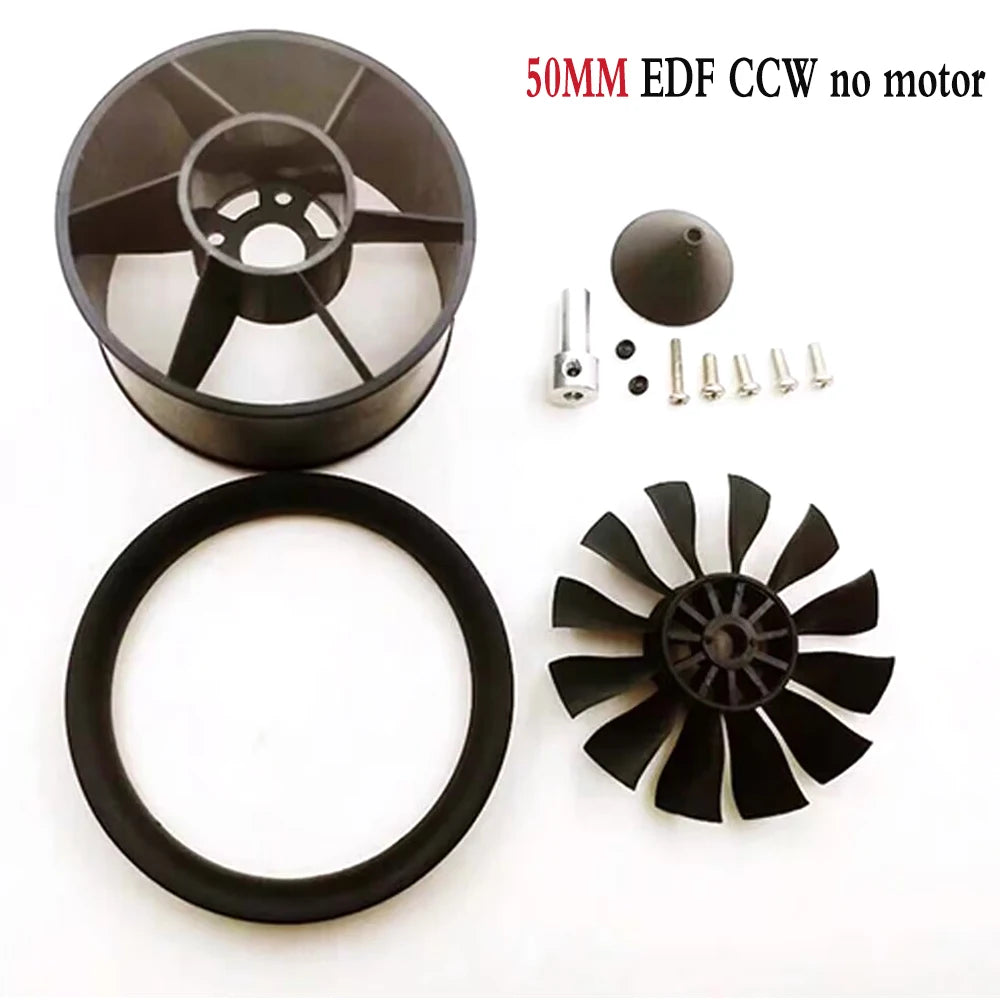 QX-MOTOR 30MM 50MM 64MM 70MM 80MM 90MM EDF no motor 6/12 Blades Ducted Fan For Remote Control Toy Parts