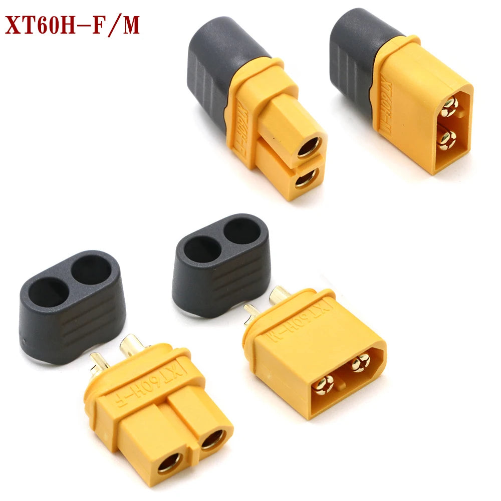 Amass 10/20/50 Pairs XT60H Bullet Connector Plug Upgrated of XT60 Sheath Female Male Gold Plated for Remote control toy parts