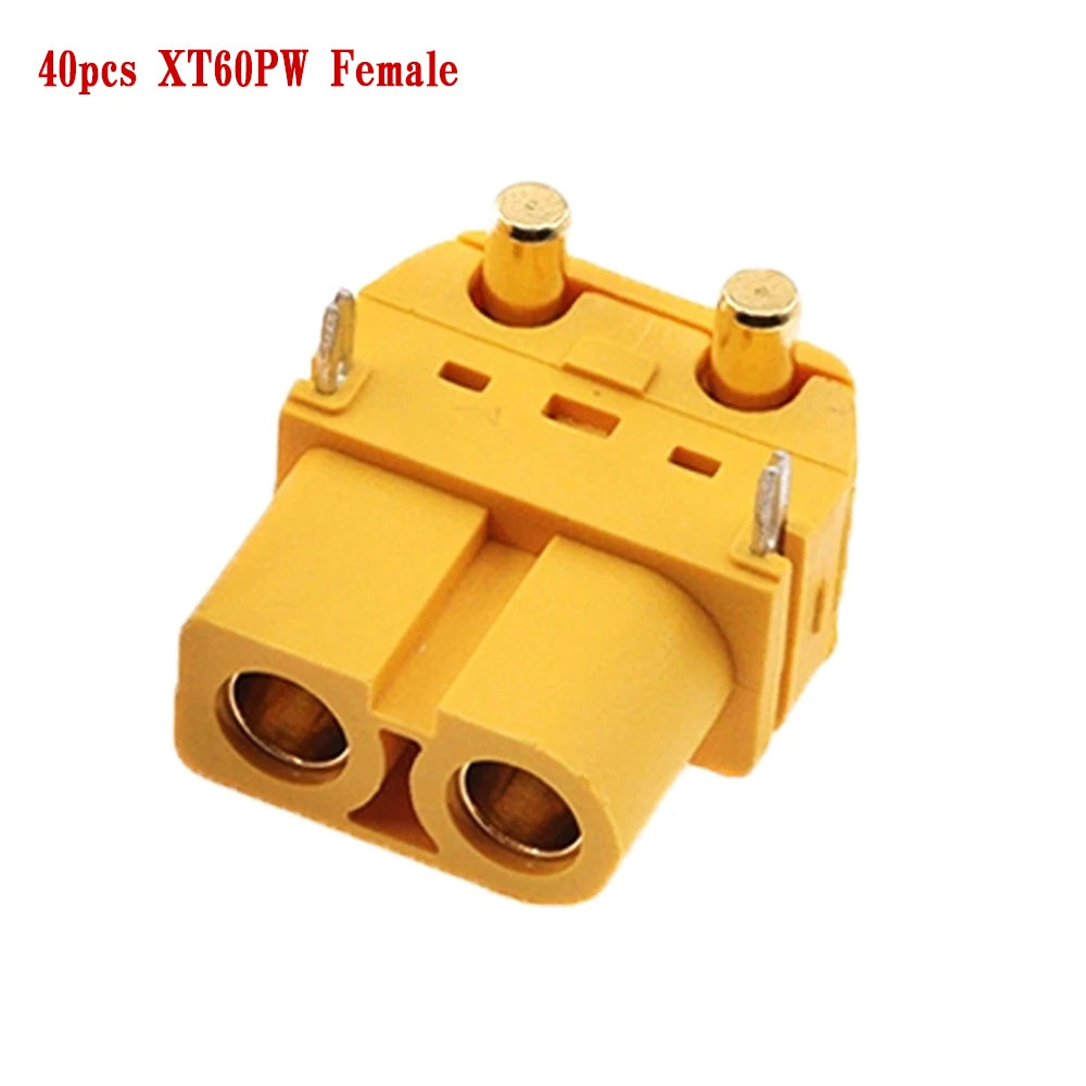 Amass 10/20/50Pairs XT60PW Brass Gold Banana Bullet Male Female Connectors Plug Connect Parts For Remote Control Toy Parts