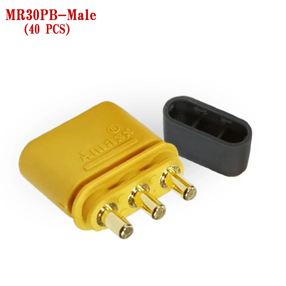 Amass MR30PB 10/20/50pairs Male / Female Connector Plugs with Sheath For RC Lipo Battery Remote Control Toy Accessories