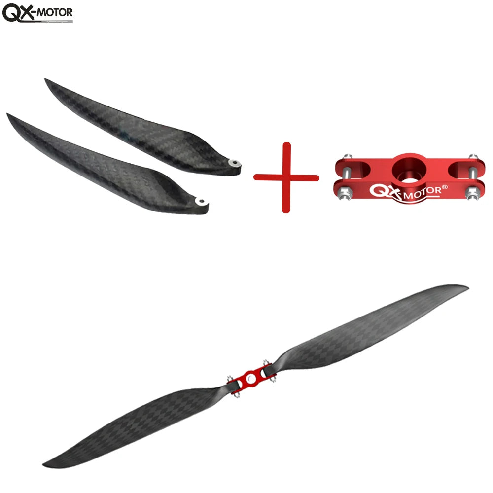 QX-MOTOR 9.5x5 10x6 12x8 13x8 16x8 18x10 19x10 Carbon Fiber Folding Propeller Blades for Remote Control Toy Parts