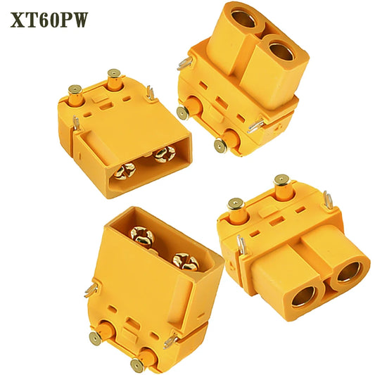 Amass 10/20/50Pairs XT60PW Brass Gold Banana Bullet Male Female Connectors Plug Connect Parts For Remote Control Toy Parts