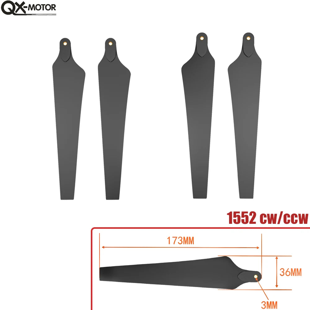 QX-MOTOR 1552 1760 CWCCW 15inch 17inch Carbon plastic Folding Propeller Blades For S800 S900 S1000 Remote Control Toy Parts