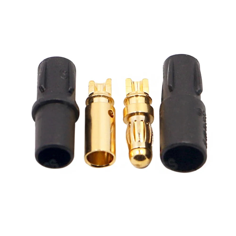 10/20/50pairs Amass 3.5mm SH3.5 Gold Plated Connector with Protective Sleeves for Rc Remote Control Toy Accessories