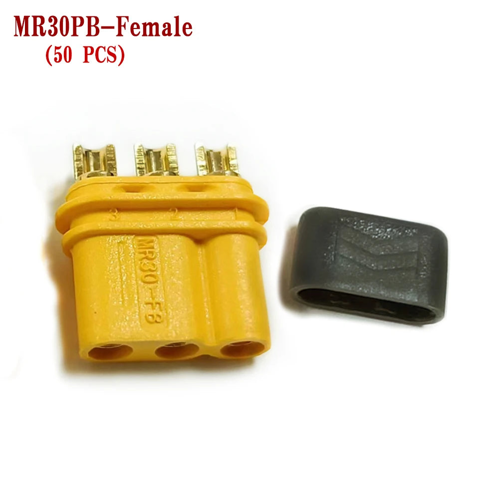 Amass MR30PB 10/20/50pairs Male / Female Connector Plugs with Sheath For RC Lipo Battery Remote Control Toy Accessories