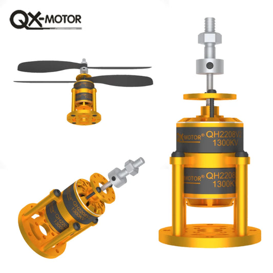 QX-MOTOR QH2208-V2 1300kv coaxial dual propeller brushless motor, paired with 8045 9047 propeller, suitable for toy accessories