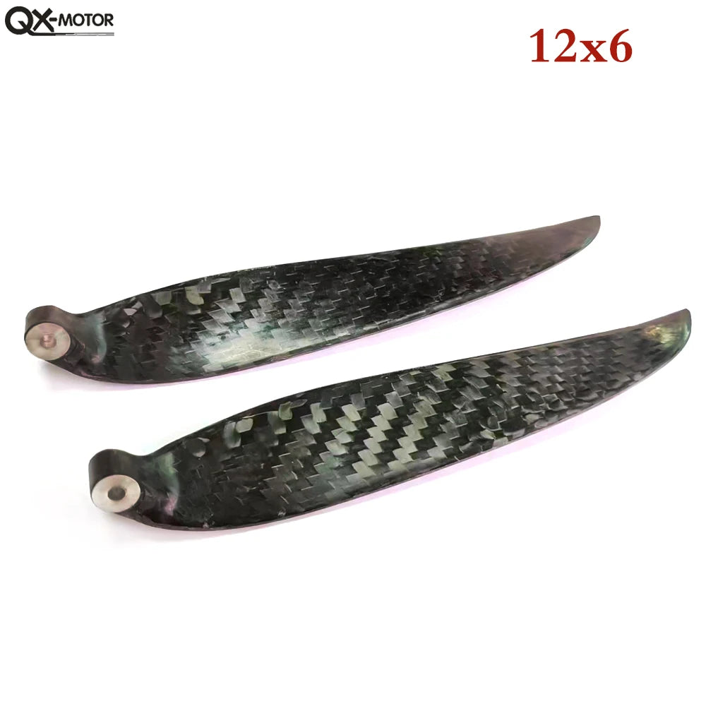 QX-MOTOR 9.5x5 10x6 12x8 13x8 16x8 18x10 19x10 Carbon Fiber Folding Propeller Blades for Remote Control Toy Parts