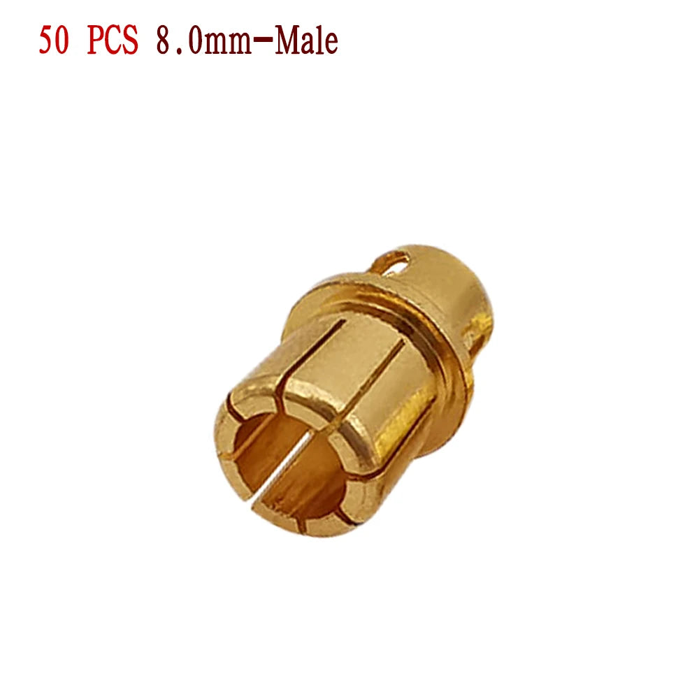 Amass 20/50/100Pairs 5.5mm 6mm 8mm Male Female Bullet Banana Plug Connector for Lipo Battery ESC Motor Remote control toy parts