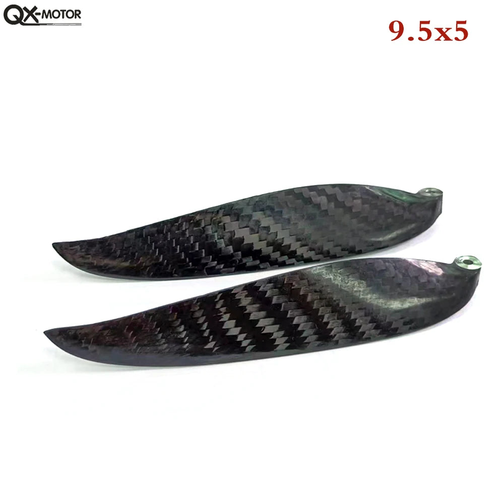 QX-MOTOR 9.5x5 10x6 12x8 13x8 16x8 18x10 19x10 Carbon Fiber Folding Propeller Blades for Remote Control Toy Parts