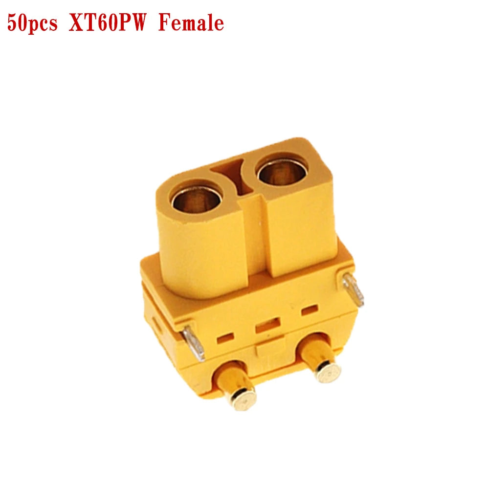 Amass 10/20/50Pairs XT60PW Brass Gold Banana Bullet Male Female Connectors Plug Connect Parts For Remote Control Toy Parts