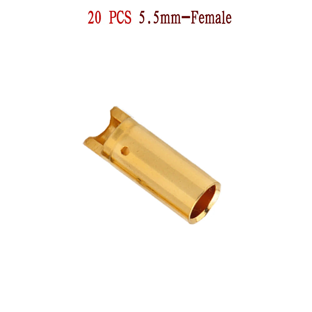 Amass 20/50/100Pairs 5.5mm 6mm 8mm Male Female Bullet Banana Plug Connector for Lipo Battery ESC Motor Remote control toy parts