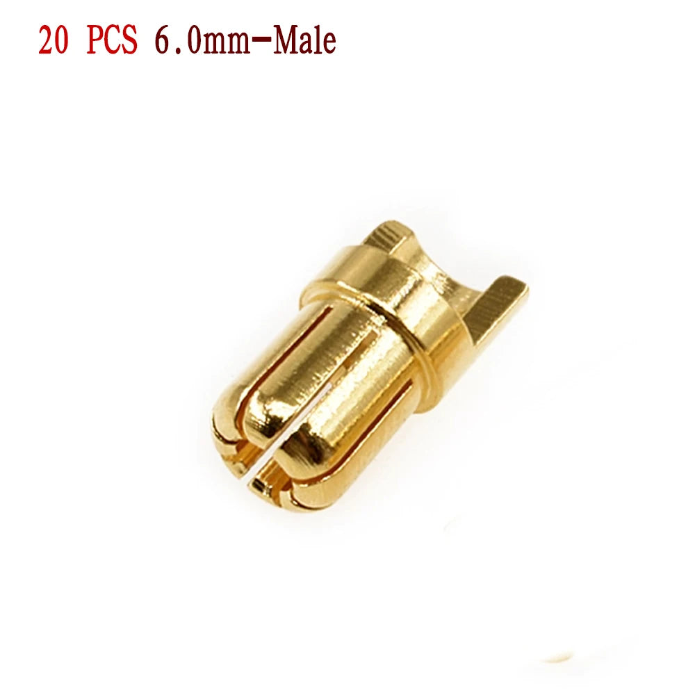 Amass 20/50/100Pairs 5.5mm 6mm 8mm Male Female Bullet Banana Plug Connector for Lipo Battery ESC Motor Remote control toy parts