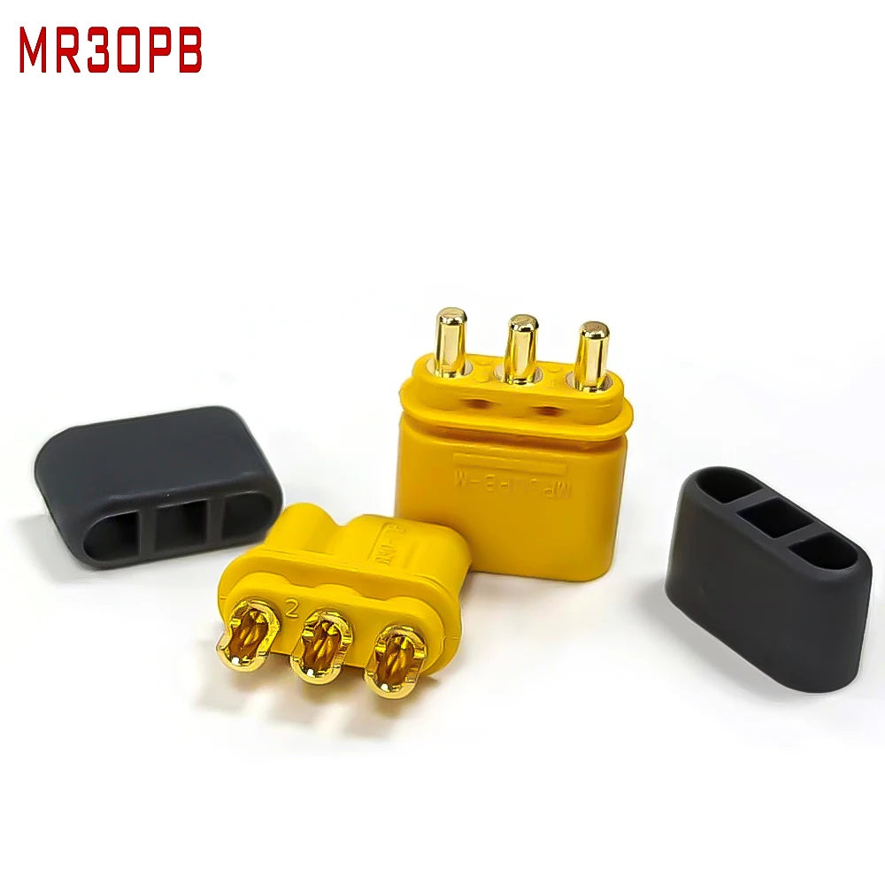 Amass MR30PB 10/20/50pairs Male / Female Connector Plugs with Sheath For RC Lipo Battery Remote Control Toy Accessories