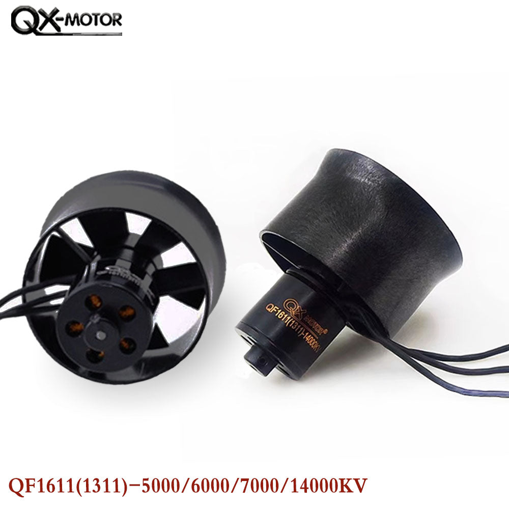 QX-Motor 30mm 6 Blades EDF Unit With QF1611 14000KV 7000KV 6000KV 5000KV Brushless Motor