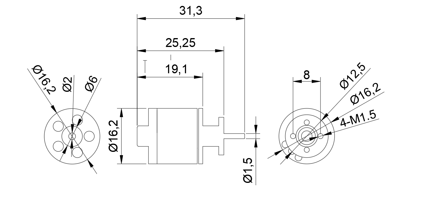 QX-MOTOR Brushless Motor QF1611 5000KV 6000KV 7000KV 14000KV Metal Brushless Motor For 30mm EDF RC DIY Airplane Parts