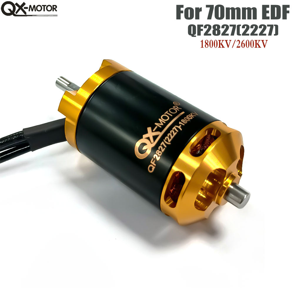 QX-Motor Brushless Motor QF2827 1800KV 2600KV Brushless Motor For 70mm EDF 12 Blades Ducted Fan RC Drone Model Parts