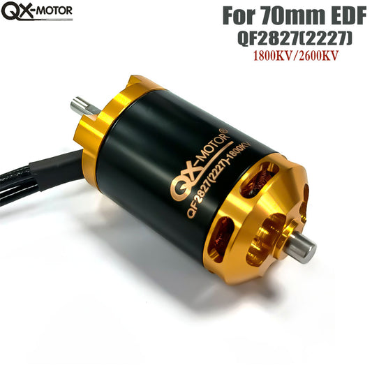 QX-Motor Brushless Motor QF2827 1800KV 2600KV Brushless Motor For 70mm EDF 12 Blades Ducted Fan RC Drone Model Parts