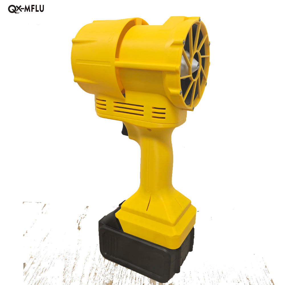 QX-MFLU high-power turbine 70mm violent fan, portable handheld industrial powerful fan, used for water dust snow removal