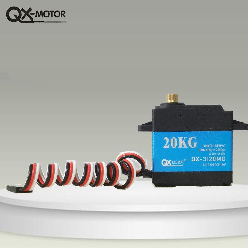 QX-3120MG High voltage Waterproof servo 20KG 180° 360° high speed metal gear digital servo for 1/8 1/10 Scale RC Cars