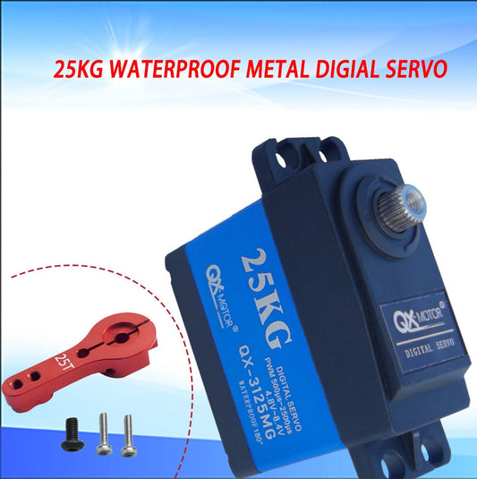 QX-Motor QX-3125MG High voltage Waterproof servo 25KG 180° 360°  high speed metal gear digital servo