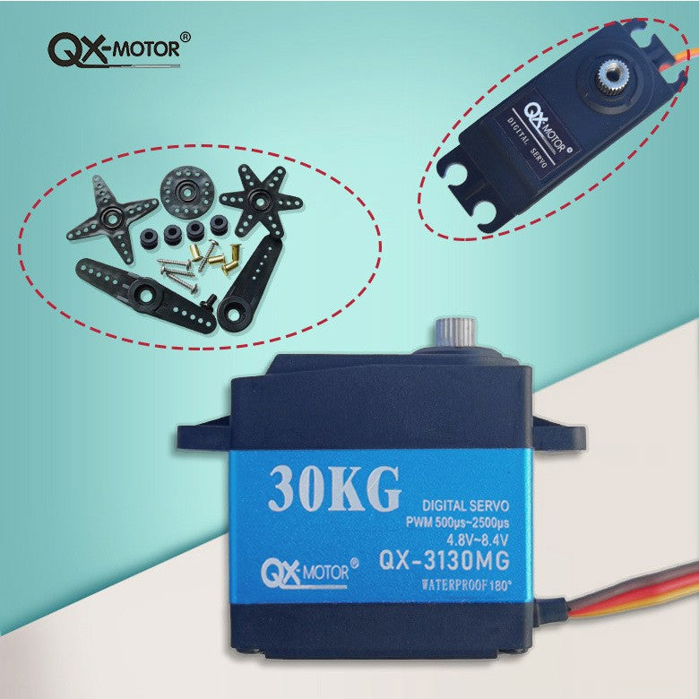 QX-Motor QX-3130MG 180° 360° 30KG High voltage Hight Speed Metal Gear Digital Servo for 1/8 1/10 Scale RC Cars