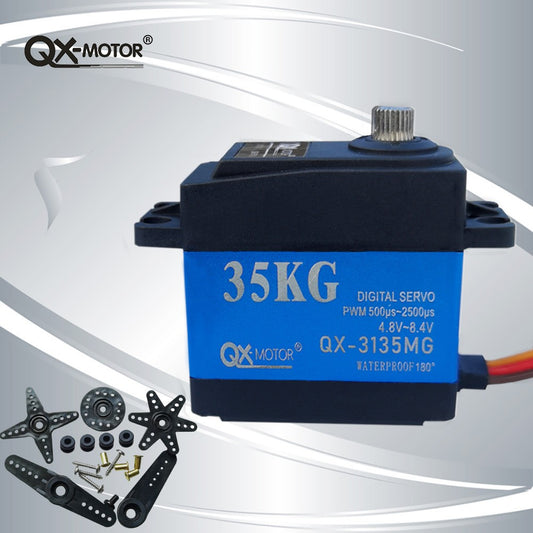 QX-Motor QX-3135MG 35KG 180° 360° High voltage Hight Speed Metal Gear Digital Servo for 1/8 1/10 Scale RC Cars