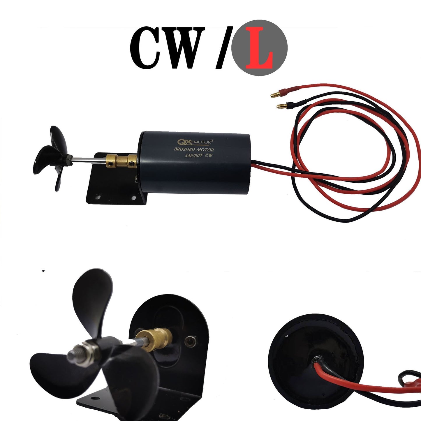 12V 16V brush underwater propeller motor 545/50T for unmanned / nesting trawler/remote control /duck boat