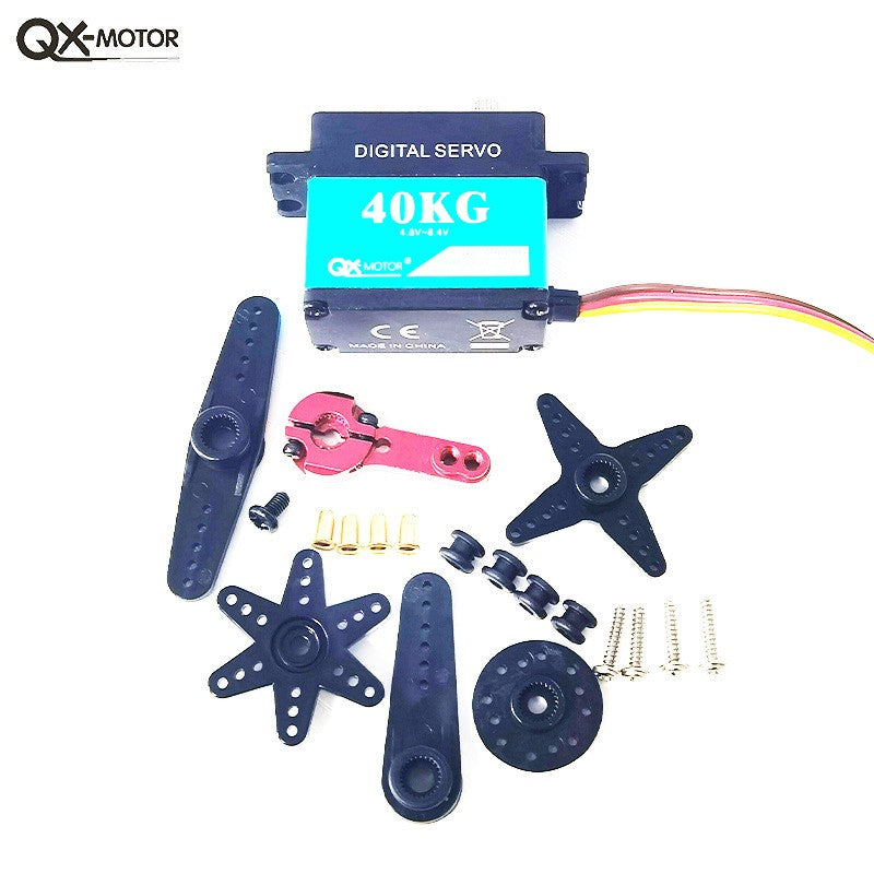 QX-MOTOR QX-6140MG 180 Degree Digital Rc Servo 40kg Torque Waterproof Motor for RC car Toy Sengine