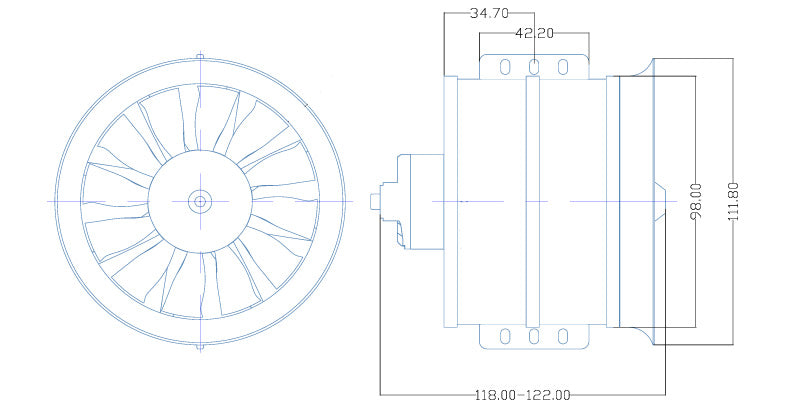 QX-MOTOR 90mm EDF Ducted 12 Blades Fan CW CCW with 1000KV or 1200KV Brushless Motor for RC Airplane Drone Model Spare Parts Accessories